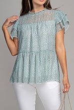 Load image into Gallery viewer, Nuvi Apparel Tiered chiffon blouse