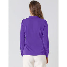 Load image into Gallery viewer, Chiffon Pleated Tie Neck Office Top, Size XXL, 8I-189T005