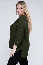 Load image into Gallery viewer, eesome Plus Size Crew Neck Knit Sweater