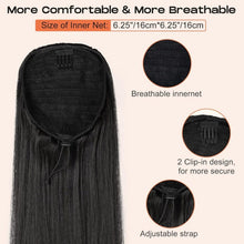 Load image into Gallery viewer, 28" Ponytail Extensions Drawstring Long Straight, 19D-182H002
