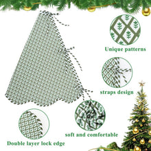 Load image into Gallery viewer, 45 Inch Christmas Tree Skirt Vintage Green Plaid, 24M-181H004