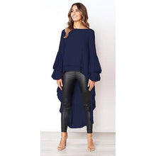 Load image into Gallery viewer, Lantern Long Sleeve High Low  Irregular Hem Casual Top, SMALL, 6J-169T002