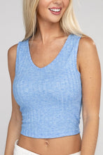 Load image into Gallery viewer, ZENANA Ribbed Scoop Neck Cropped Sleeveless Top