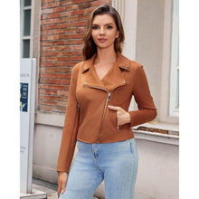 Load image into Gallery viewer, DIASHINY Faux Leather Crop Short Coat, M, 3M-130T004