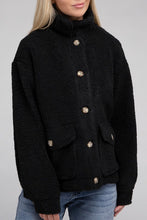 Load image into Gallery viewer, Ambiance Apparel Cozy Sherpa Button-Front Jacket