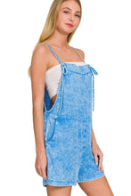 Load image into Gallery viewer,  Washed Linen Knot Strap Rompers Side