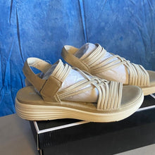 Load image into Gallery viewer, Women's Cream Strappy Sandals, SIZE 8, 10A-135S006