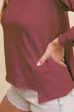 Load image into Gallery viewer, Annie Wear Embroidered Long Sleeve French Terry Top