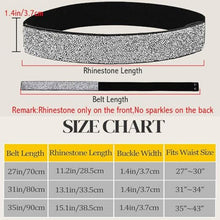 Load image into Gallery viewer, Rhinestone Waistband Elastic Belt, SMALL, 15G-176BELT002