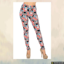 Load image into Gallery viewer, PINK BLOSSOM DIAMOND GEO LEGGINGS 15J-L102