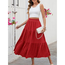 Load image into Gallery viewer, Elegant Smock Layered Tiered Maxi Skirt, LARGE, 20D-170B001
