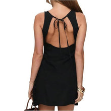 Load image into Gallery viewer, Crew Neck Sleeveless Backless Short Dress, MEDIUM, 8N-146D007