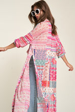 Load image into Gallery viewer, Davi &amp; Dani Mesh Print Mix Matched Button Front Cover Up