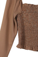 Load image into Gallery viewer, Lilou LS square neck smocking top