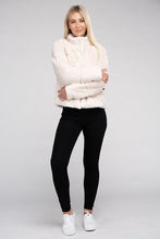 Load image into Gallery viewer, Ambiance Apparel Fluffy Zip-Up Sweater Jacket