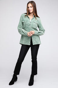 BiBi Corduroy Buttoned Down Jacket