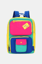 Load image into Gallery viewer, Himawari Contrast Nylon Backpack Bag with Handles