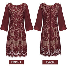 Load image into Gallery viewer, Lace Sequin Evening Midi Dress, Small, 8H-190D003