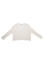 Load image into Gallery viewer, Lilou Variegated rib V neck sweater