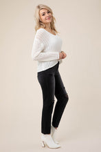 Load image into Gallery viewer, Lilou Variegated rib V neck sweater