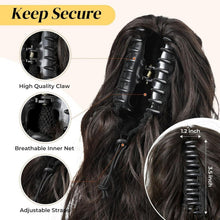 Load image into Gallery viewer, Ponytail Extension, 18" Wavy Claw Clip, 18C184H003