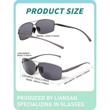 Load image into Gallery viewer, 2 Pack Metal Bifocal 1.50X Retro Sun Readers with UV Protection, 4O-149SUNG001