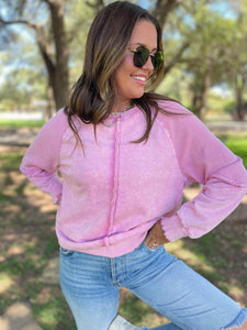 ONE ELEVEN NORTH Elliott Exposed Seam Sweatshirt in Five Colors