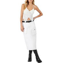 Load image into Gallery viewer, Forever 21 Womens Belted Twill Midi Skirt, XS, 1FF-168B001