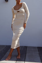 Load image into Gallery viewer, One and Only Collective Inc Crochet Knit Long Sleeved Midi Dress Not Lined