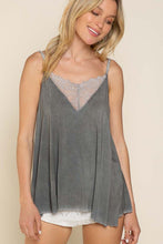 Load image into Gallery viewer, POL V-camisole Tank with Lace on Front