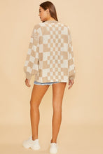 Load image into Gallery viewer, Annie Wear Checkered Open Front Drop Shoulder Cardigan