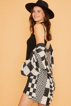 Load image into Gallery viewer, Annie Wear Checkered Open Front Drop Shoulder Cardigan