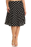 Moa Collection White and red polka dot skirt