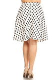 Moa Collection White and red polka dot skirt