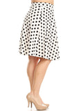 Moa Collection White and red polka dot skirt