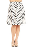 Moa Collection White and red polka dot skirt