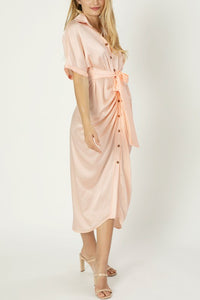 Nuvi Apparel Satin wrap dress