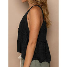 Load image into Gallery viewer, Spaghetti Strap Waffle Knit Crop Boho Tank Top, SMALL, 1B-171T002