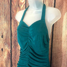 Load image into Gallery viewer, Elegant Green Halter Dress, Small, 4F-110D051