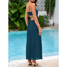 Load image into Gallery viewer, leeveless Side Cut Out Boho Backless Flowy Long Dresse, XL, 5B-144D003