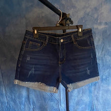 Load image into Gallery viewer, Denim Blue Women's Shorts, 2XL, 3J-129B003
