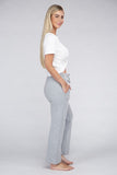 Ambiance Apparel Lounge Wide Pants with Drawstrings