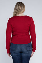 Load image into Gallery viewer, Ambiance Apparel Plus Classic Ribbed Round Neck Long Sleeve