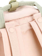 Load image into Gallery viewer, Himawari Contrast Waterproof Canvas Backpack Bag with Round Label