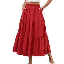 Load image into Gallery viewer, Elegant Smock Layered Tiered Maxi Skirt, LARGE, 20D-170B001