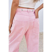 Load image into Gallery viewer, Wide Leg Patchwork Low Rise Striped Pants, Size 10, 22K-197B002