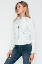 Load image into Gallery viewer, Snobbish PU Leather Zip Up Jacket with Pockets