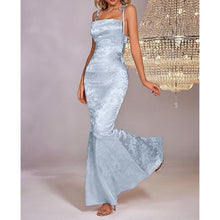 Load image into Gallery viewer, Satin Bodycon Spaghetti Strap Cowl Neck Dress, LARGE, 3C-147D001