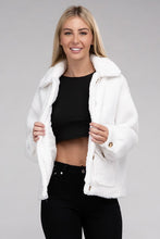 Load image into Gallery viewer, Ambiance Apparel Cozy Sherpa Button-Front Jacket