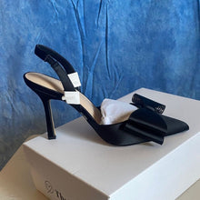 Load image into Gallery viewer, Elegant High Heel Open Toe Bow Shoe, sz 8.5, SL4-1311S002